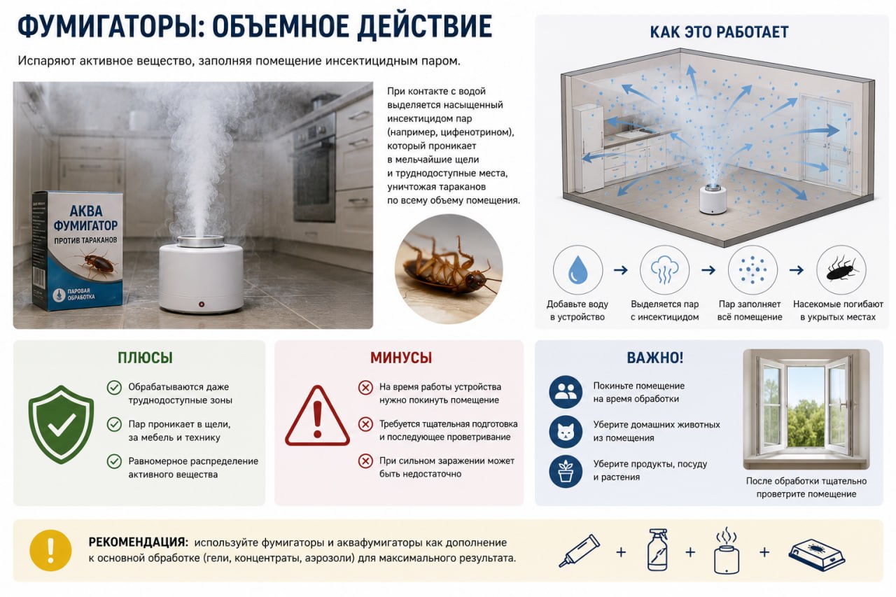 Фумигаторы: объемное действие